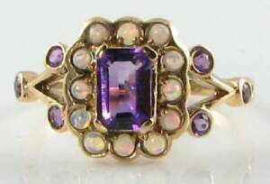 yzlbNX@NXkS[hA[fRCAWXgIp[Ot[TCYclass 9ct 9k gold art deco ins amethyst amp; aus opal ring free resize