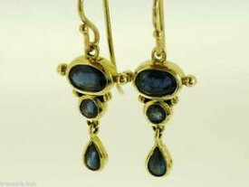 【送料無料】ネックレス　e080 exquisite9ctsolidsapphire dropイアリングe080 exquisite genuine 9ct gold solid natural sapphire drop earrings