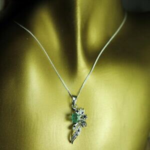 yzlbNX@GhTt@CAkk`F[zCgS[hy_gnatural emerald amp; sapphires 9ct 14k 18k yellow white gold pendant with chain