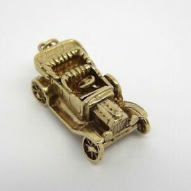 【送料無料】ネックレス　ペンダントイエローゴールドcar charm pendant 9ct yellow gold 24x15mm