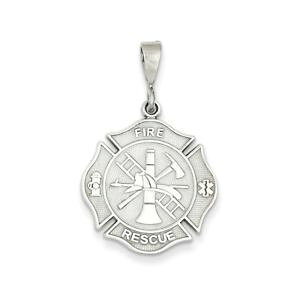 �y���������z�l�b�N���X�@k�z���C�g�S�[���h�\���b�h�y���_���g14k white gold everyday hero solid fire dept firefighter fire rescue pendant