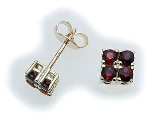 �y���������z�l�b�N���X�@�C�������O�S�[���h�K�[�l�b�g�C�G���[�X�^�b�hwomens earrings m granat in gold 585 garnet yellow studs 69295gr
