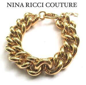 �y���������z�l�b�N���X�@�j�i���b�`�����N�u���X���b�gnina ricci huge heavy gold link bracelet