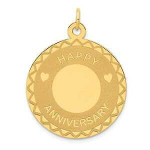 �y���������z�l�b�N���X�@14k�C�F���[�S�[���hxac59414k yellow gold happy anniversary charm xac594