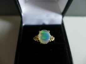 【送料無料】ネックレス　ゴールドエチオピアオパールリング9ct gold stunning ethiopian opal ring