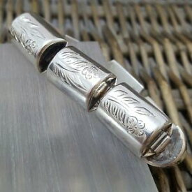 【送料無料】ネックレス　ビンテージスターリングシルバーブレスレットステートメントメキシコグラムvintage sterling silver bracelet, statement, handcrafted, possibly mexican,43 gr