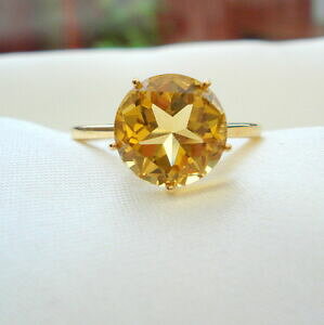 �y���������z�l�b�N���X�@458�N�I�[�c�S�[���h458 honey quartz star gold ring