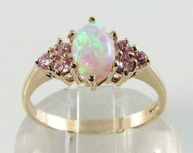 【送料無料】ネックレス　kゴールドオパールピンクサファイアアールデコインリングサイズlush 9ct 9k gold aus opal pink sapphire 7 seven stone art deco ins ring size l