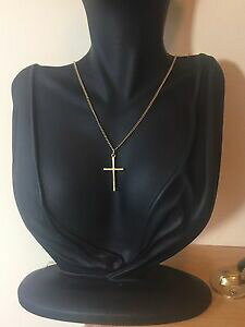 yzlbNX@CG[S[hNX`F[`F[C`9ct 9k 375 yellow gold cross amp; chain chain 20 inch 51cm