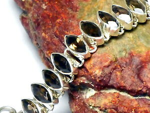 yzlbNX@X[L[NI[cX^[OVo[uXbg{bNXsmoky quartz sterling silver 925 gemstone bracelet gift boxed