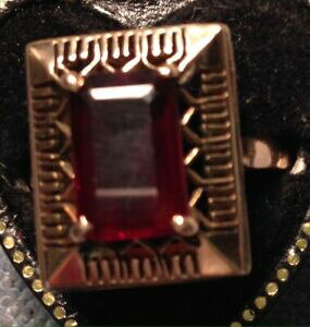 �y���������z�l�b�N���X�@���B���e�[�W�S�[���h�K�[�l�b�g�����O�T�C�Yvintage 9 ct gold garnet ring size l 5 12