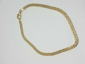 【送料無料】ネックレス　ソリッドサウジゴールドリンクブレスレットインチ18k solid saudi gold curb link bracelet 8 inches3mm