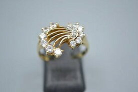 【送料無料】ネックレス　ゴールドファンシーリング9ct gold cz fancy ring