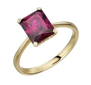 yzlbNX@fUCi[CG[S[hK[lbgGhJbgOdesigner elements gold 9ct yellow gold rhodolite garnet emerald cut ring
