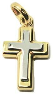yzlbNX@cross pendant white gold and yellow18k750bicolor crucifix made in italycross pendant white gold and yellow 18k 750 bicolor