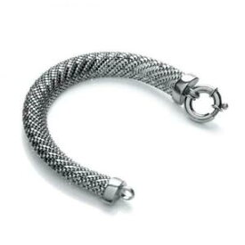 【送料無料】ネックレス　925 スターリングルテニウムメッシュ925 sterling silver ruthenium plated mesh bracelet