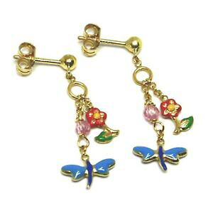 yzlbNX@hbvCOCG[S[hjX[YNH[cdrop earrings yellow gold girls, flowers, butterflies, varnish amp; rose quartz