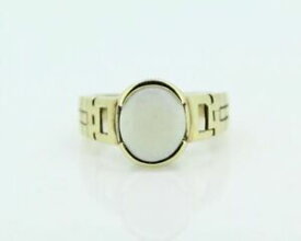 【送料無料】ネックレス　イエローゴールドオパール9ct yellow gold opal signet ring