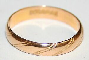 �y���������z�l�b�N���X�@�S�[���h���B���e�[�W�T�C�Ybeautiful 22ct gold vintage patterned wedding ring size n 12