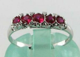 【送料無料】ネックレス　クラシックホワイトゴールドルビーアールデコインストーンリングフリーサイズclassic 9k 9ct white gold ruby eternity art deco ins 5 stone ring free resize