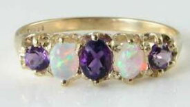 【送料無料】ネックレス　kkゴールドアメジストオパールビンテージインリングサイズdivine 9k 9k gold amethyst amp; aaa aus opal vintage ins eternity ring free resize
