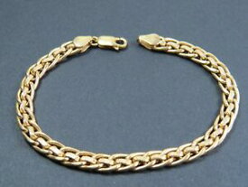 【送料無料】ネックレス　ヴィンテージゴールドフラットファンシーリンクブレスレットvintage 9ct gold flat fancy link bracelet c1980