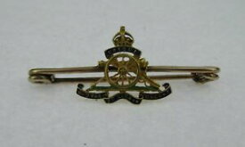 【送料無料】ネックレス　ゴールドエナメルハートブローチオリジナルボックス15ct gold amp; enamel sweetheart brooch for the royal artillery, original box