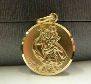 yzlbNX@\bhS[hZgNXgt@[y_gOT[rX9ct solid gold large st christopher pendant 22mm, 55 grams free engraving