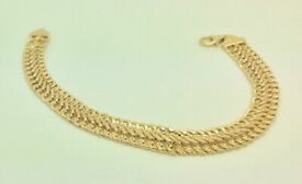 【送料無料】ネックレス　9ctゴールドダブル7 149ct gold double curb bracelet 7 14