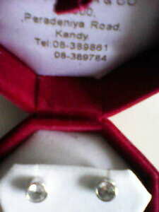 yzlbNX@Tt@CAzCgS[hCO 14ct white gold earrings with white single stone sapphire