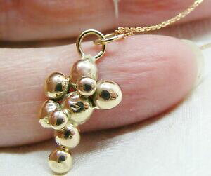 �y���������z�l�b�N���X�@9ct�}���`�{�[���y���_���g�u�h�E�y���_���gmeta9ct gold multi ball handmade pendant, hallmarked gold, grape pendant, mixed meta