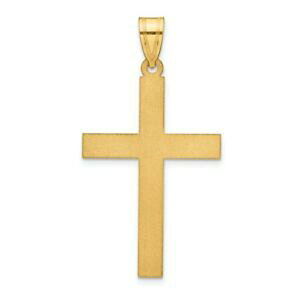 �y���������z�l�b�N���X�@�j���[listing14k�C�F���[�S�[���h�N���y���_���g165g listing14k yellow gold sand blasted cross pendant 165g