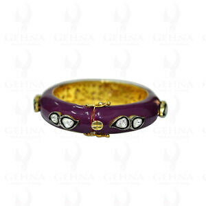 yzlbNX@X^[OVo[rNgAuXbgGipurple enamel with moissanite victorian bracelet in 925 sterling silver sb1004