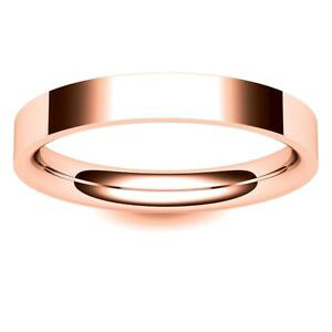 �y���������z�l�b�N���X�@9ct rose gold flat court wedding ring handmade2mm4mm heavy weight9ct rose gold flat court wedding ring handmade 2mm4mm hea