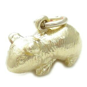 �y���������z�l�b�N���X�@�������b�g�C�G���[�S�[���h�y���_���gguinea pig 9ct yellow gold charm pendant 375 x 1 guineapigs charms ecmj019y