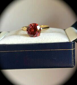 yzlbNX@414ct zircon ring 14kyellow goldsize p12certifiedamazing gemstone414ct zircon ring 14k yellow gold uk size p 12 certified