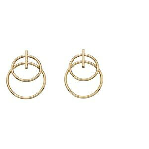 �y���������z�l�b�N���X�@�C�A�����Oge2160elements gold yellow gold double circle earrings ge2160