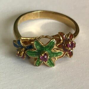 yzlbNX@re[W\bhS[heXgsNTt@CAGit[hXOTCYvintage solid gold tested pink sapphire amp; enamel flower dress ring size j