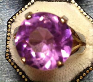 �y���������z�l�b�N���X�@���B���e�[�W���[�Y�S�[���h�A���W�X�g�����O�T�C�Yvintage 9 ct rose gold amethyst ring size r 12 8 78