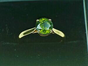 �y���������z�l�b�N���X�@2ct�W���R��9ct�S�[���h�T�C�Yn12rare2ct green zircon ring 9ct gold size n 12 natural untreated engagement rare