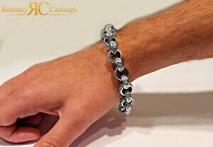 yzlbNX@mens 9 inchx`[v`i925X^[O13mmNmens 9 inch belcher bracelet platinum dipped 925 sterling silver 13mm link