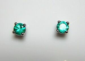 yzlbNX@25mm14k14ctzCgS[haaGhsAXCO14k 14ct white gold 25 mm genuine aa emerald stud earrings natural gemstone