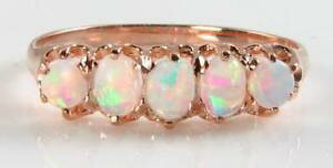 yzlbNX@lovely 9ct 9k rose gold aaa opal eternityart deco ins 5stone ring free sizelovely 9ct 9k rose gold aaa opal eternity art d