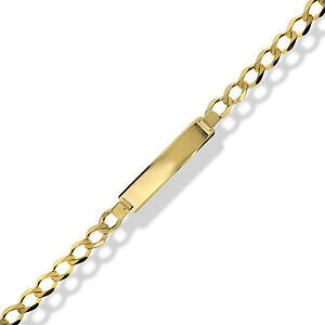 yzlbNX@9ct gold solid identity curb link id ladiesbracelet free engraving gift boxed9ct gold solid identity curb link id ladies