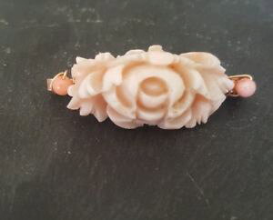 �y���������z�l�b�N���X�@�r�N�g���Anatural�s���Ncoralbrooch9ct gold oantique victorian carved natural angel skin pink coral brooch solid 9ct gold o