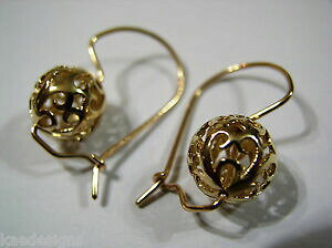 yzlbNX@CG[S[h{[hbvCOGNXvX|Xgc9ct yellow gold large heavy 12mm ball drop filigree earrings*free express post i