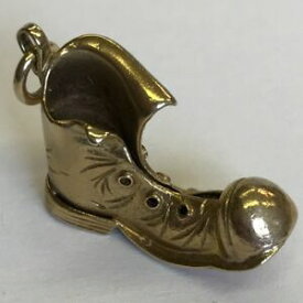 【送料無料】ネックレス　ファインビンテージソリッドゴールドlarge fine vintage solid 9ct gold old boot charm 27cm 6g 1968
