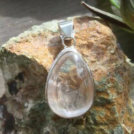 【送料無料】ネックレス　pinkクオーツstgシルバーペンダント￣ストーンrare pink manifestation quartz stg silver pendant ~ stone of pure joy