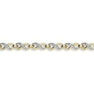 yzlbNX@9ct hallmarked yellow gold figure of8infinitygemset bracelet 75inch9ct hallmarked yellow gold figure of 8 infinity gemset