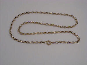 �y���������z�l�b�N���X�@�S�[���h�x���`���[�`�F�[��9ct gold belcher chain length 18 74gms 03cm wide second hand